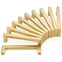 KOOFIZO 10 Pack 3 in Brushed Gold Cabinet Pulls, Gold Drawer Handles 1816