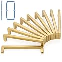 KOOFIZO 10 Pack 5 in Brushed Gold Cabinet Pulls, Gold Drawer Handles 1816