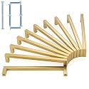 KOOFIZO 10 Pack 6-1/4 in Brushed Gold Cabinet Pulls, Drawer Handles 1816