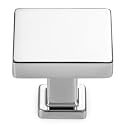 KOOFIZO 10 Pack Polished Chrome Cabinet Knobs, Square Single Hole Pulls K08