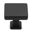 KOOFIZO 20 Pack Matte Black Cabinet Knobs, Square Single Hole Pulls K08