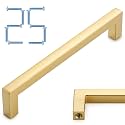 KOOFIZO 25 Pack 5 in Brushed Gold Cabinet Pulls, Gold Drawer Handles 1816
