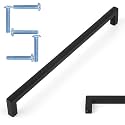 KOOFIZO 5 Pack 7-1/2 in Matte Black Cabinet Pulls, Black Drawer Handle 1816