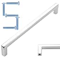KOOFIZO 5 Pack 7-1/2 in Polished Chrome Cabinet Pulls, Drawer Handles 1816