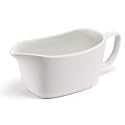 Kook Ceramic Gravy Boat, Spill-Free, 14 oz, White