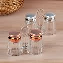 Kookee Acrylic Salt and Pepper Set of 2 with Stand for Dining Table (10481)