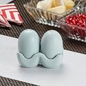 Kookee Ceramic Salt Pepper Set with Tray for Dining Table | Light Grey8582