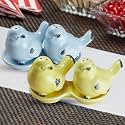 Kookee Ceramic Salt Pepper Set of 2 with Tray | Yellow, Blue (10662)