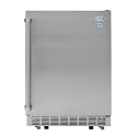 KoolMore 24 in. Outdoor Kitchen Stainless Steel Refrigerator 5.5 cu. ft. Capacity with Automatic defrost, Blue LED Lighting and IPX4 Rating, CSA Listed (KM-OKS-OFRC-58SS)