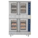 KoolMore 38 in. Full-Size Double Commercial Liquid Propane Convection Oven 108,000 BTU With Stacking And Casters in Stainless-Steel (KM-DCCO54-LPC)