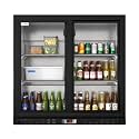 KoolMore BC-2DSL-BK Commercial-refrigerators, Double Sliding Door, Black, 7.4 cubic feet