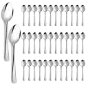 KOOMADE 36PCS Teaspoons Set - Windsor 5.9 Inch Stainless Steel Tea Spoons with Dishwasher Safe Small Spoons,Metal Dessert Spoon,Dinner Spoon Silverware for Home,Kitchen or Restaurant