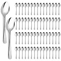 KOOMADE 60 PCS Teaspoons Set - Windsor 5.9 Inch Stainless Steel Tea Spoons with Dishwasher Safe Small Spoons, Dessert Spoon,Dinner Spoon Silverware for Home,Kitchen or Restaurant