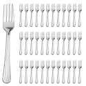 KOOMADE Dinner Forks Set,36PCS 7.2inch Food Grade Stainless Steel Silverware Forks,TableForks,Flatware Forks for Home Kitchen Party Restaurant, Mirror Polished Dishwasher Safe