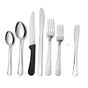 KOOMADE Silverware Set with Butter Knife - Dominion 25 PCS 18/0 Stainless Steel Flatware Utensils Cutlery Set For 4 Including Steak Knife Fork and Spoon for Home, Restaurant, Party, Dishwasher Safe