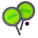 Koosh Double Paddle Playset -- Paddles and Ball for Added Fun! -- Fidget Toy -- for Ages 6+ Green and Gray