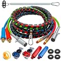 KOOTANS 15FT Semi Truck Air Lines Kit 3 in 1 Red & Blue Air Brake Hoses