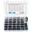 KOOTANS 32Size 1225Pcs Metric Rubber O Ring Assortment Kit+4 O-Ring Pickers