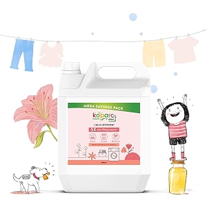 koparo laundry liquid detergent  3 litres  lily amp vanilla fragrance  top load front load washing machine amp hand wash friendly  organic  tough on stains safe for kids