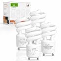 KOR 4-Pack 13W GU24 Base CFL Light Bulbs, 60W Equivalent, Cool White 4100K