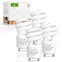 KOR GU24 CFL Light Bulbs, 13W 60W Equivalent, 3500K Neutral White, 4-Pack
