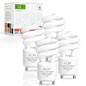KOR GU24 CFL Light Bulbs, 13W 60W Equivalent, 5000K Bright White, 4-Pack