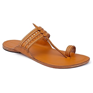 KORAKARI Men Kolhapuri Chappal Handcrafted Sandal Smooth