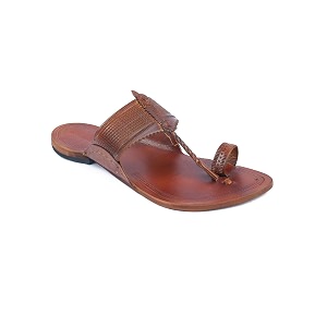 KORAKARI Men Kolhapuri Chappal Handcrafted Sandal Smooth