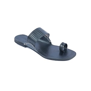 KORAKARI Men Kolhapuri Chappal Handcrafted Sandal Smooth