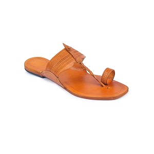 KORAKARI Men Kolhapuri Chappal Handcrafted Sandal Smooth