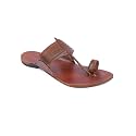 KORAKARI Men Kolhapuri Chappal Handcrafted Sandal Smooth