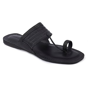 KORAKARI Mens Handmade Kolhapuri Chappal Smooth and
