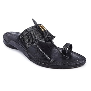 KORAKARI Mens Handmade Kolhapuri Chappal Smooth and