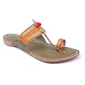 KORAKARI Mens Handmade Kolhapuri Chappal Smooth and