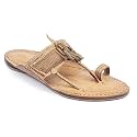 KORAKARI Mens Handmade Kolhapuri Chappal Smooth and