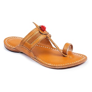 KORAKARI Mens Kolhapuri Chappal Handcrafted Sandal Smooth