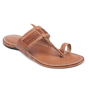 KORAKARI Mens Kolhapuri Chappal Handcrafted Sandal Smooth