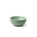 Ceramic Breakfast Daily Bowl, Almost Blue, 400mL, Set of 2 | for Snacks, Maggi, Oats, Poha | SilkMatte Finish | Microwave, Oven, Dishwasher Safe | Handmade | (Almost Blue, 6" Daily Bowl)
