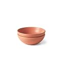 Ceramic Breakfast Daily Bowl, Flamingo Pink, 400mL, Set of 2 | For Snacks, Maggi, Oats, Poha | SilkMatte Finish | Microwave, Oven, Dishwasher Safe | Handmade | (Flamingo Pink, 6" Daily Bowl)