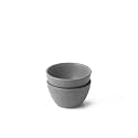 Ceramic Katori Small Bowl, Set of 2 | Bowl for Dal, Dahi, Chutney, Sauce | SilkMatte Finish | Microwave, Oven, Dishwasher Safe | Handglazed &amp; Handmade | (Pebble Grey, 3.5" Katori)
