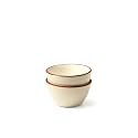 Ceramic Set of 2 Katori Small Bowl | Bowl for Dal, Dahi, Chutney, Sauce etc. | SilkMatte Finish | Microwave, Oven, Dishwasher Safe | Handglazed &amp; Handmade | (Vanilla Biscuit, 3.5" Katori)