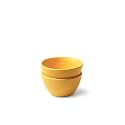 Ceramic Set of 2 Katori Small Bowl | Bowl for Dal, Dahi, Chutney, Sauce etc. | SilkMatte Finish | Microwave, Oven, Dishwasher Safe | Handglazed &amp; Handmade | (Aamras Yellow, 3.5" Katori)