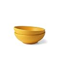 Ceramic Bowl for Serving, Aamras Yellow, 550ml, Set of 2 | Serving Bowl for Dal, Rice, Noodles, Ramen | Microwave, Oven Safe | Ceramic Serving Bowls | (Aamras Yellow, 7" Serving Bowl)