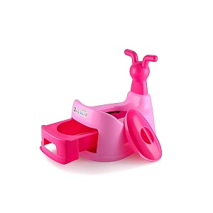 toilet trainer baby potty seat cartoon face with removable tray amp closing lid baby potty seat for 0 to 5 years pink