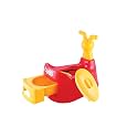 Toilet Trainer Baby Potty Seat Cartoon Face with Removable Tray &amp; Closing Lid baby potty seat for 0 to 5 years (RED)