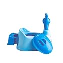 Toilet Trainer Baby Potty Seat Cartoon Face with Removable Tray &amp; Closing Lid baby potty seat for 0 to 5 years (BLUE)