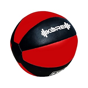 kore 1-10 kg leather medicine ball soft shell with non-slip grip for cross training exercise