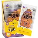 Korean Food Flat Croissant Snack Original, Crispy Butter Bites, 10 Pack