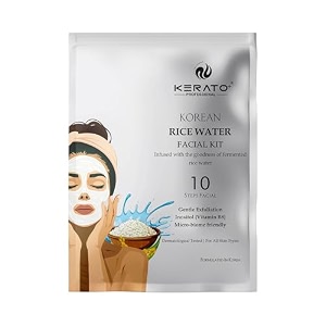 10-step korean rice water facial kit  143g  use twice per kit  fermented rice water  niacinamide  sea algae  vitamin c  brightening de-tan amp deep hydration  dermatologically tested  all skin types  11 sachets