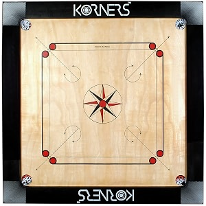 KORNERS Combo of Club Size Carrom Board